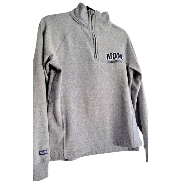 JANSPORT Women's Grey Fleece Lined Villanova Mom Embroidered  Zip Sweatshirt M - Picture 1 of 6